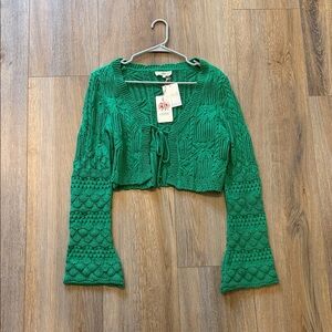 Entro Green Knit Cardigan